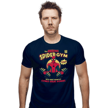 Load image into Gallery viewer, Daily_Deal_Shirts Fitted Shirts, Mens / Small / Navy The Amazing Spider-Gym
