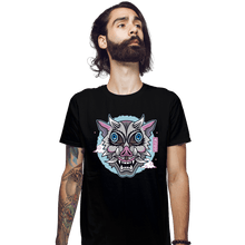 Load image into Gallery viewer, Shirts Fitted Shirts, Mens / Small / Black Boar Oni Mask
