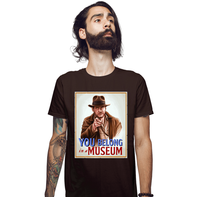 Secret_Shirts Fitted Shirts, Mens / Small / Dark Chocolate You Belong In A Museum!