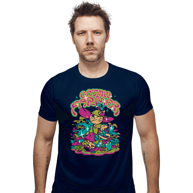 Secret_Shirts Fitted Shirts, Mens / Small / Navy Catnip Farmer