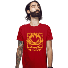 Load image into Gallery viewer, Shirts Fitted Shirts, Mens / Small / Red Fireball Bomb
