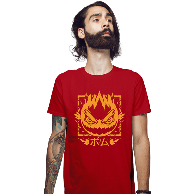 Shirts Fitted Shirts, Mens / Small / Red Fireball Bomb