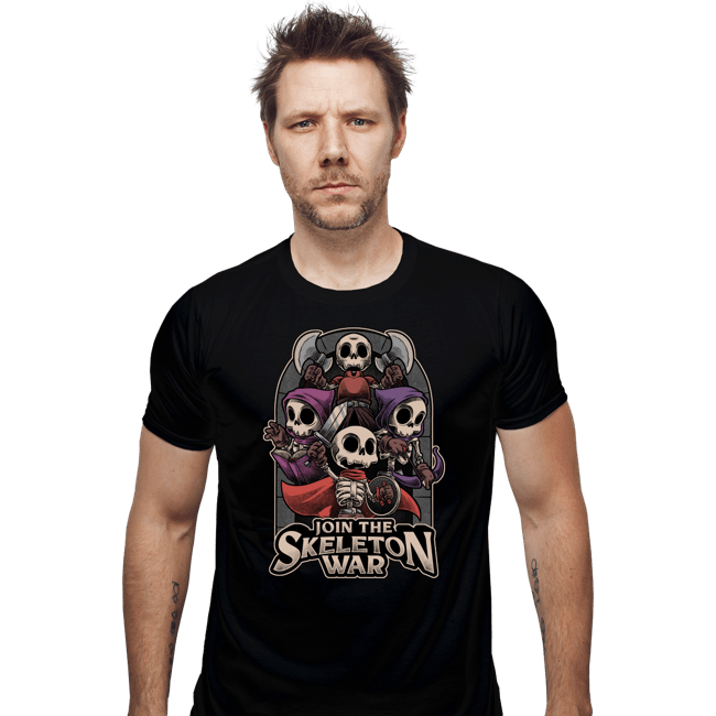 Secret_Shirts Fitted Shirts, Mens / Small / Black Skeleton War