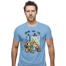 Load image into Gallery viewer, Daily_Deal_Shirts Fitted Shirts, Mens / Small / Powder Blue Vincent Van Dog
