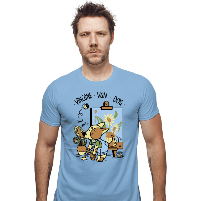 Daily_Deal_Shirts Fitted Shirts, Mens / Small / Powder Blue Vincent Van Dog