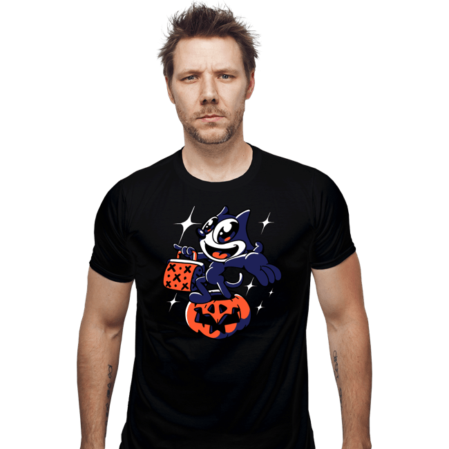 Shirts Fitted Shirts, Mens / Small / Black Felix The Cat
