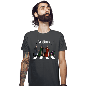 Daily_Deal_Shirts Fitted Shirts, Mens / Small / Charcoal The Vampires Road