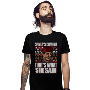 Shirts Fitted Shirts, Mens / Small / Black Santa's Coming