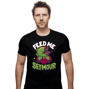 Daily_Deal_Shirts Fitted Shirts, Mens / Small / Black Feed Me Seymour