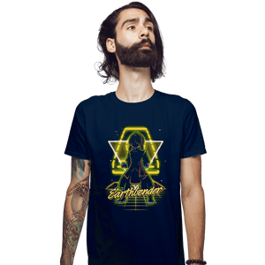 Shirts Fitted Shirts, Mens / Small / Navy Retro Earthbender