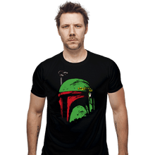 Load image into Gallery viewer, Shirts Fitted Shirts, Mens / Small / Black Bounty Hunter Helmet
