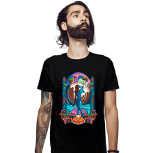 Load image into Gallery viewer, Daily_Deal_Shirts Fitted Shirts, Mens / Small / Black Stained Glass Paradise
