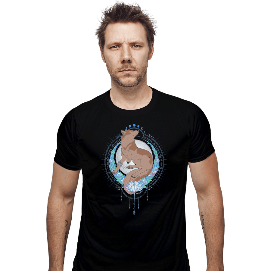 Shirts Fitted Shirts, Mens / Small / Black Howling Wolf