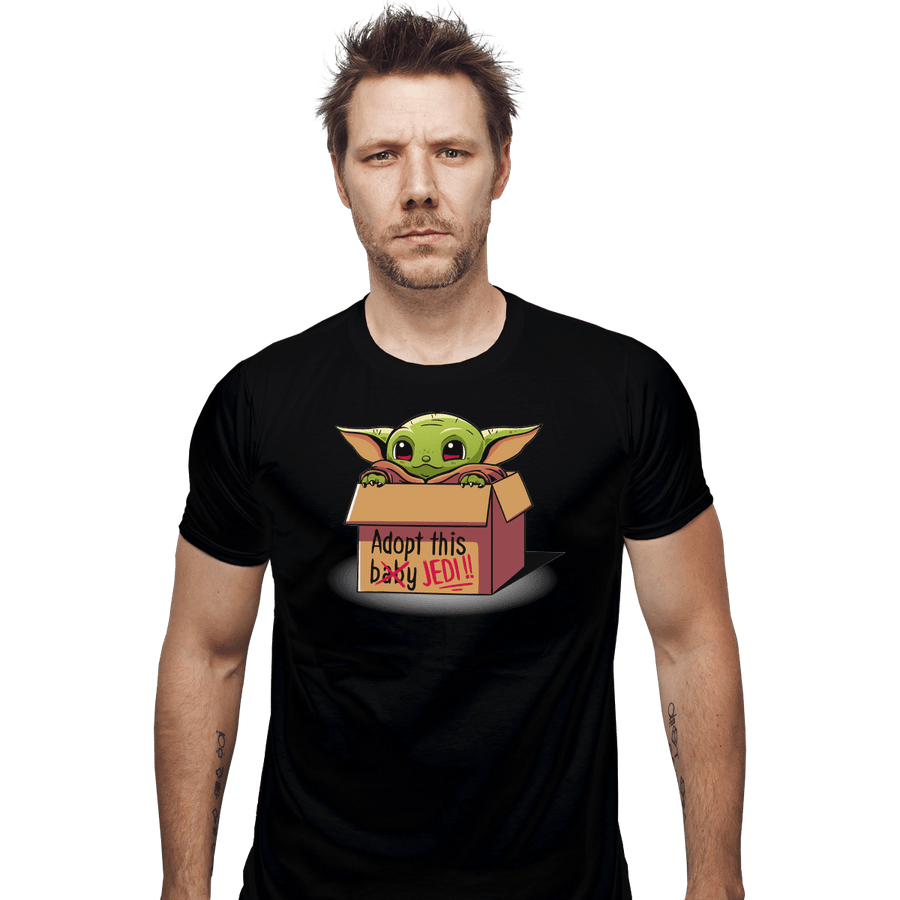 Shirts Fitted Shirts, Mens / Small / Black Adopt This Jedi
