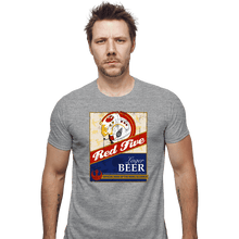 Load image into Gallery viewer, Daily_Deal_Shirts Fitted Shirts, Mens / Small / Sports Grey Red Five Beer
