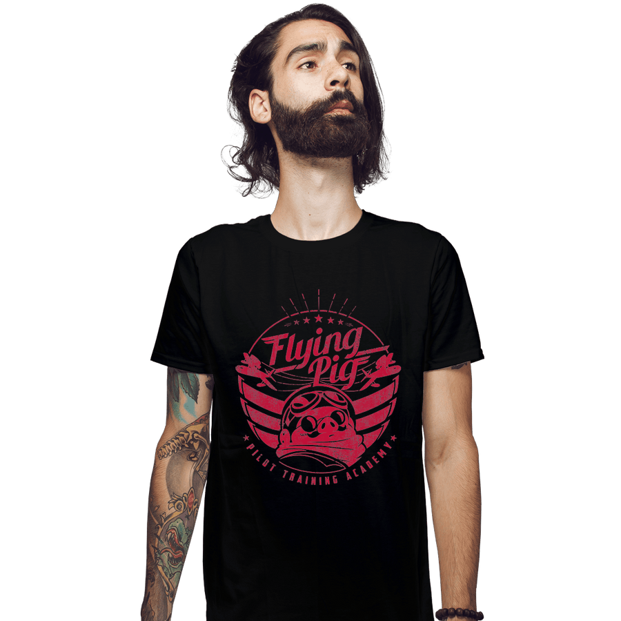Shirts Fitted Shirts, Mens / Small / Black Flying Pig
