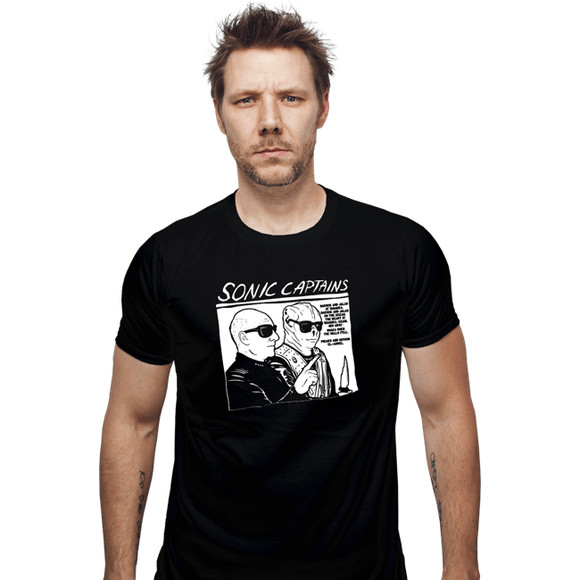 Daily_Deal_Shirts Fitted Shirts, Mens / Small / Black Sonic Captains