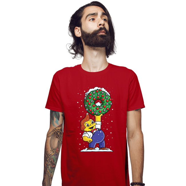 Daily_Deal_Shirts Fitted Shirts, Mens / Small / Red Festive Feast