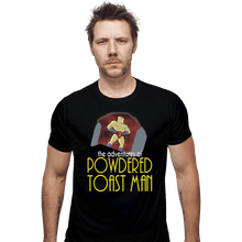 Load image into Gallery viewer, Shirts Fitted Shirts, Mens / Small / Black Powdered Toast Man
