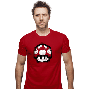 Shirts Fitted Shirts, Mens / Small / Red Mushroom Spray