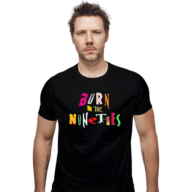 Daily_Deal_Shirts Fitted Shirts, Mens / Small / Black Born 90s