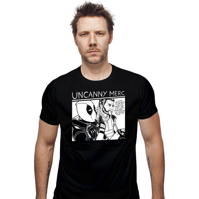 Daily_Deal_Shirts Fitted Shirts, Mens / Small / Black Uncanny Merc