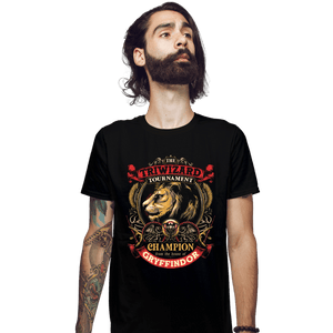 Secret_Shirts Fitted Shirts, Mens / Small / Black Champion Of Courage