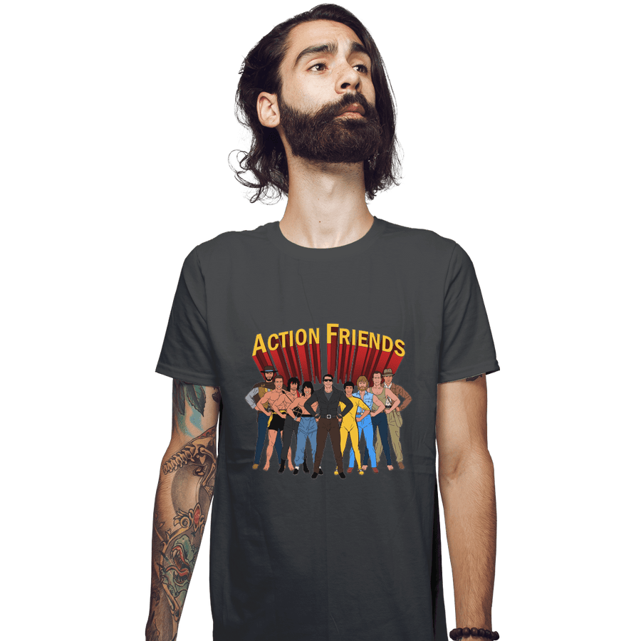 Shirts Fitted Shirts, Mens / Small / Charcoal Action Friends