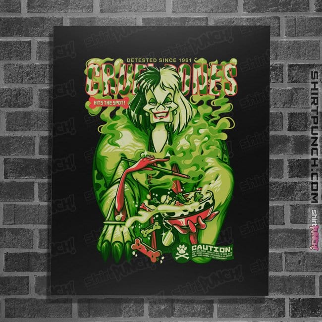Daily_Deal_Shirts Posters / 4"x6" / Black Cruel Bones
