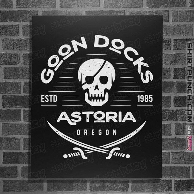 Shirts Posters / 4"x6" / Black Goon Docks Emblem