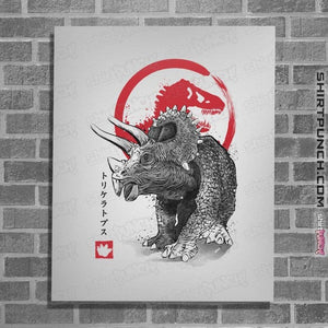Shirts Posters / 4"x6" / White TRICERATOPS SUMI-E halftones