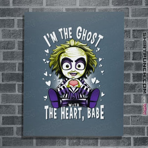 Daily_Deal_Shirts Posters / 4"x6" / Indigo Blue I'm The Ghost With The Heart