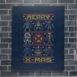 Daily_Deal_Shirts Posters / 4"x6" / Navy Merry X-Mas