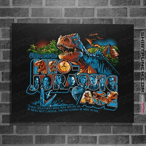 Daily_Deal_Shirts Posters / 4"x6" / Black Welcome to the Neo-Jurassic Age