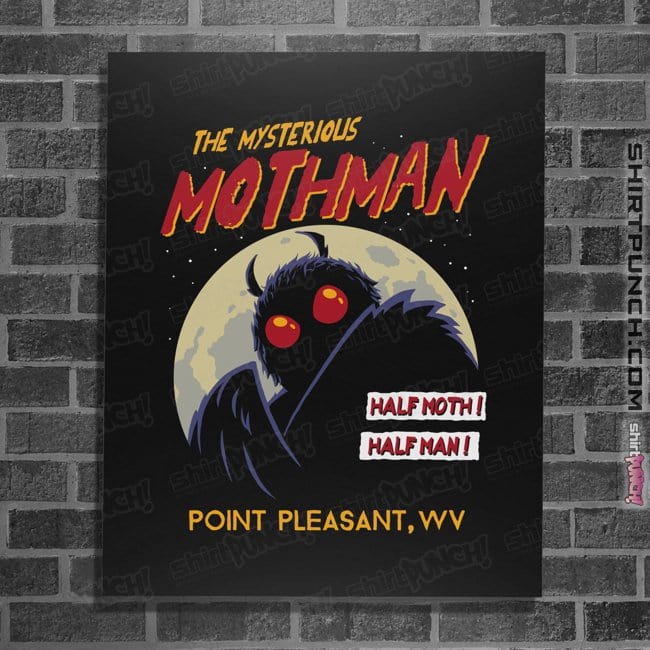 Daily_Deal_Shirts Posters / 4"x6" / Black Mothman