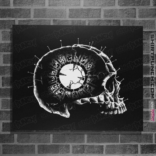 Secret_Shirts Posters / 4"x6" / Black Lament Skull