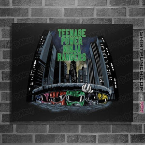 Last_Chance_Shirts Posters / 4"x6" / Black Teenage Power Ninja Rangers