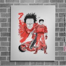 Load image into Gallery viewer, Shirts Posters / 4&quot;x6&quot; / White Kaneda And Tetsuo Sumi-e
