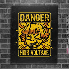 Load image into Gallery viewer, Secret_Shirts Posters / 4&quot;x6&quot; / Black Danger High Voltage
