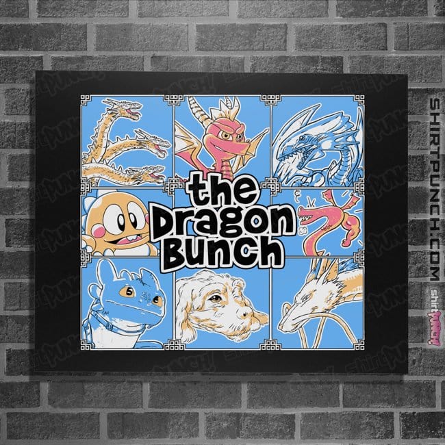 Daily_Deal_Shirts Posters / 4"x6" / Black The Dragon Bunch