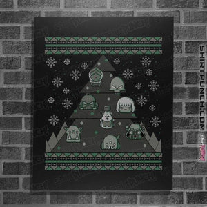 Daily_Deal_Shirts Posters / 4"x6" / Black 40K Christmas Tree