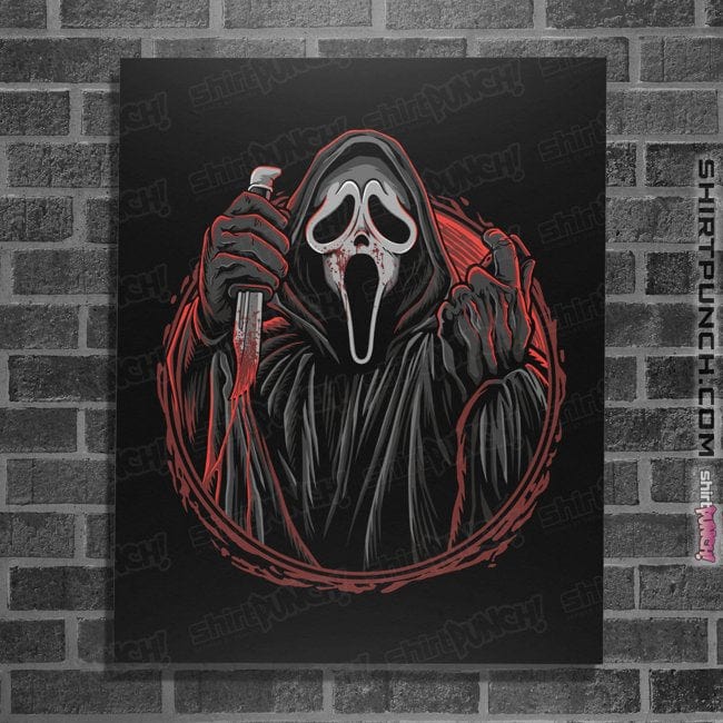 Daily_Deal_Shirts Posters / 4"x6" / Black The Woodsboro Slasher