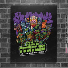 Load image into Gallery viewer, Daily_Deal_Shirts Posters / 4&quot;x6&quot; / Black TMNT Vs The NYC Villains
