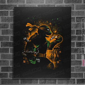 Daily_Deal_Shirts Posters / 4"x6" / Black Playful Ninja