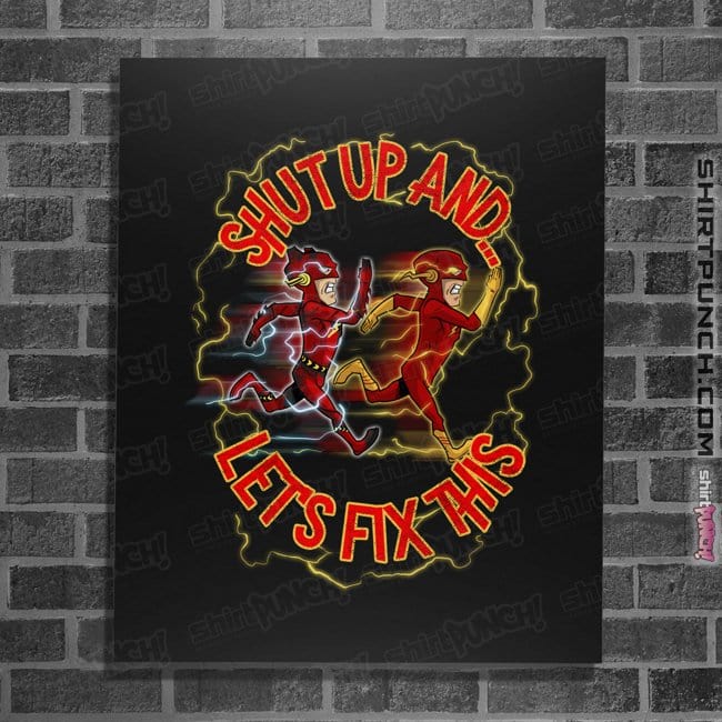 Secret_Shirts Posters / 4"x6" / Black Let's Fix This