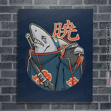 Load image into Gallery viewer, Daily_Deal_Shirts Posters / 4&quot;x6&quot; / Navy Crow &amp; Shark
