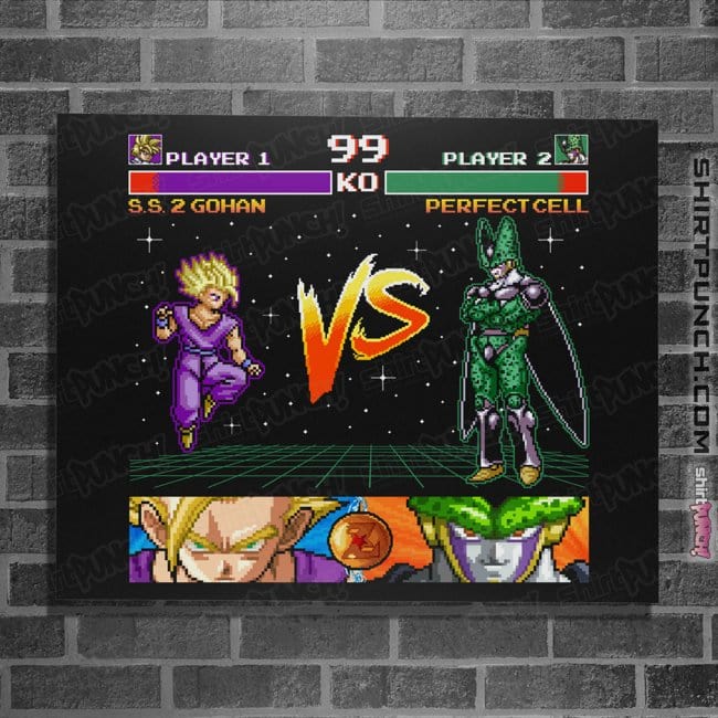 Shirts Posters / 4"x6" / Black Gohan VS Cell