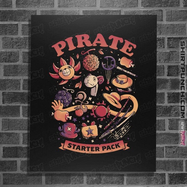 Daily_Deal_Shirts Posters / 4"x6" / Black Pirate Starter Pack
