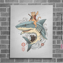 Load image into Gallery viewer, Daily_Deal_Shirts Posters / 4&quot;x6&quot; / White Shark Catana
