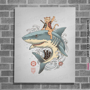 Daily_Deal_Shirts Posters / 4"x6" / White Shark Catana